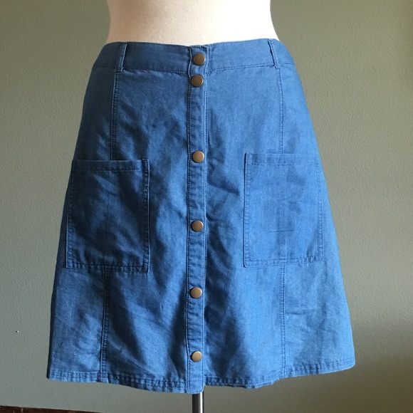 CHELSEA & VIOLET blue skirt - Picture 2 of 8